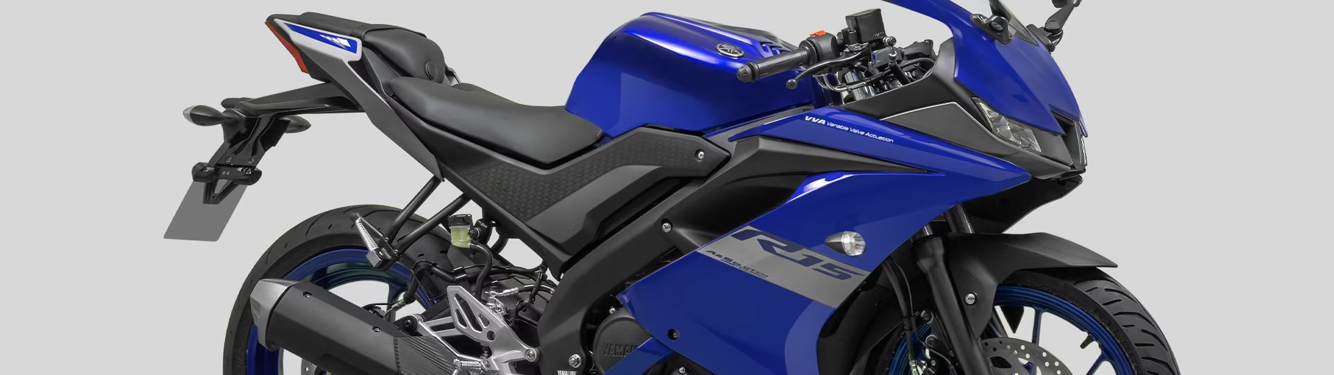 Foto de detalhe da moto da Yamaha 