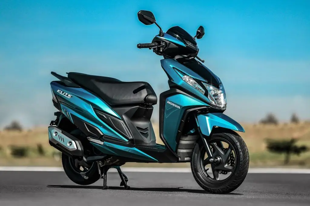 Lateral Honda Elite 125 2025 azul