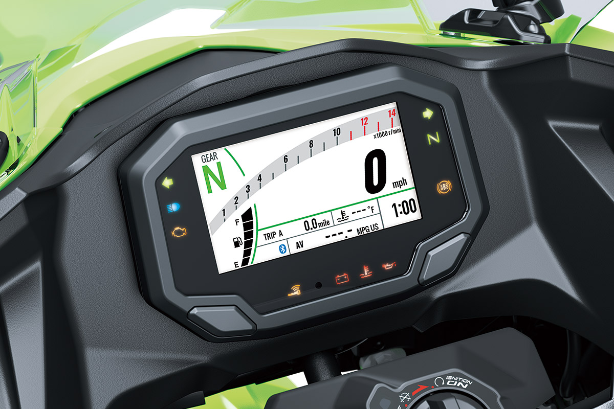 Painel da nova Kawasaki Ninja 500 SE KRT Edition 2025