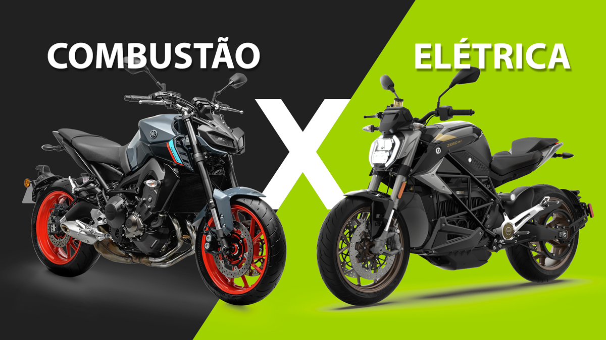 Comparativo de motos elétrica e a combustível